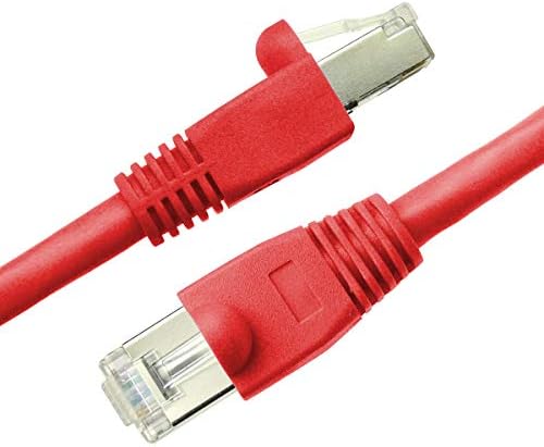 NTW CAT6 כבל אתרנט מוגן 50 רגל מצופה אדום RJ45 מחבר כבל כבל חוט LAN אינטרנט לנתב מודם PC PC
