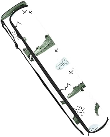 תרגיל יוגה מחצלת לשאת תיק לשאת עם רצועת כתף חמוד קריקטורה תנין דפוס, 6.7איקס 33.9 אינץ ' /17איקס 86 ס מ יוגה מחצלת