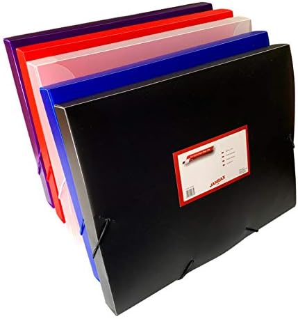 חבילה של 10 A4 ClearView קבצי תיבה צבעוניים שונים עם סגירה אלסטית