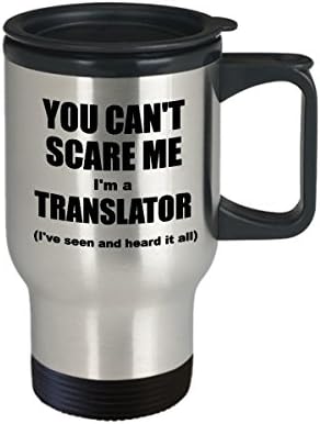 ספל נסיעות מתרגם - מצחיק תרמי מבודד נירוסטה מתרגם אתה לא יכול להפחיד אותי ספל קפה