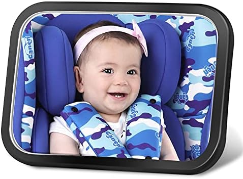 מראה מכונית לתינוק Szjhkj, מראה מושב מכונית בטיחותית לתינוקות, נוף צלול רחב, אין צורך בהרכבה,