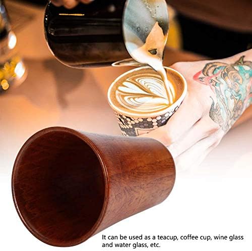 כוס עץ מוצקה של יונלוק, כוס תה עץ טבעי בעבודת יד כוס שותה ספל מיכל חלב מסעדת מסעדות ציוד מטבח לשתיית