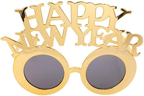 ABOOFAN 1 PC מסיבת שנה טובה לשנה טובה שנה טובה מכתב דפוס משקפיים משקפי אבזרים לטובת המסיבה