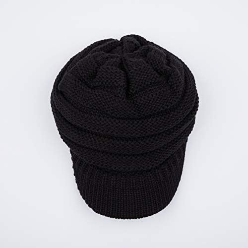 C.C HatsandScarf בלעדיות כובע סרוג מצולע של נשים עם שולי