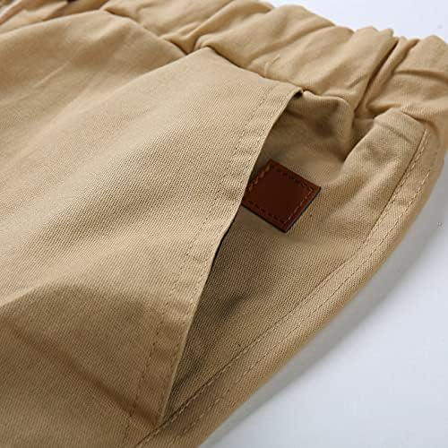 מכנסי עבודה של מטען Douhen לגברים גברים אופנה מכנסיים קצרים מזדמנים ג'ין טהור ג'ין עם מכנסי מכנסי ספורט