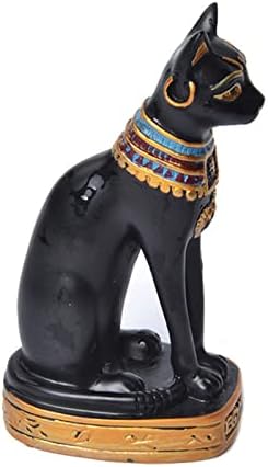 מצרי חתול באסט פסל חממה מצרים העתיקה זוחלים טנק חממה קישוטי פיסול צלמית טנקי קישוט אקווריום שחור