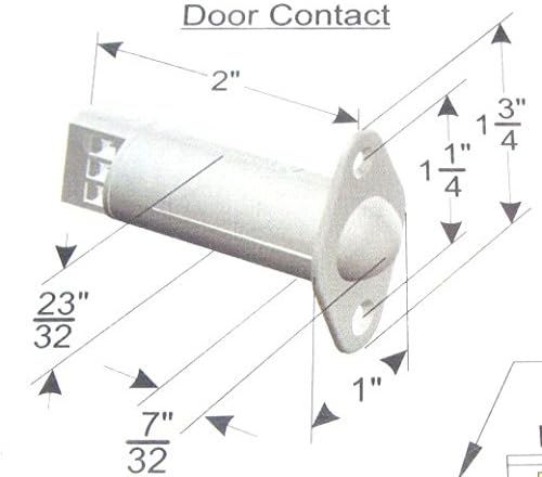 2 חבילה - רולר כדור שקוע כפתור לחץ ריד מתג-חלון / דלת מעורר קשר חיישן טובל עם מסופים