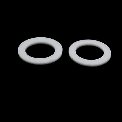 X-deree 12mmx8mmx1mm ptfe עגול בצורת כביסה שטוחה אטם טבעת לבן 10 יחידות (12mmx8mmx1mm ptfe ronda en forma de arandela