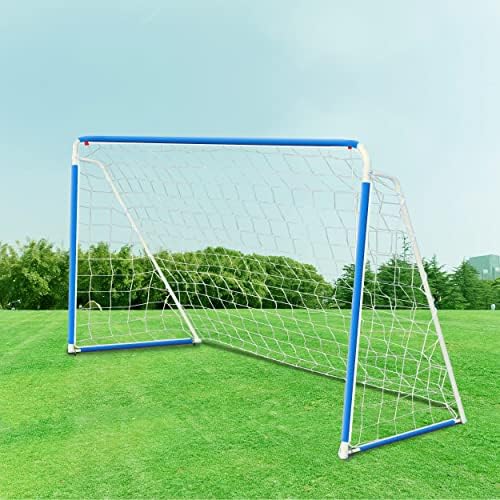 מטרות כדורגל מסגרת מתכת 4' על 6' לחצר האחורית עם רשת, מטרת כדורגל לילדים, מטרת כדורגל ניידת מתקפלת, 1: