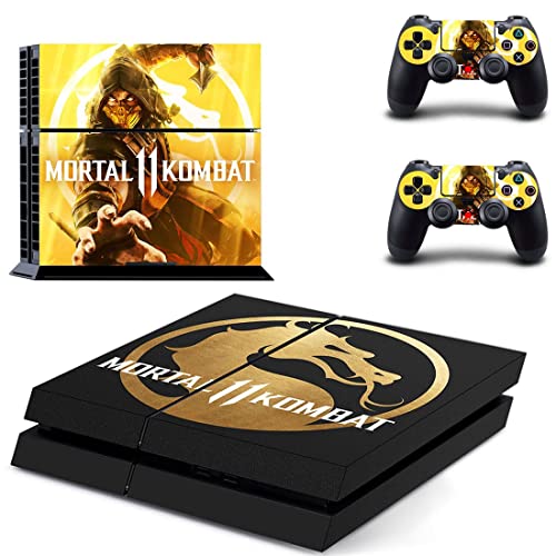 עבור PS4 Normal - משחק נינג'ה Mortal Best War Kombat X PS4 או PS5 מדבקת עור לפלייסטיישן 4 או 5 קונסולה ובקרים