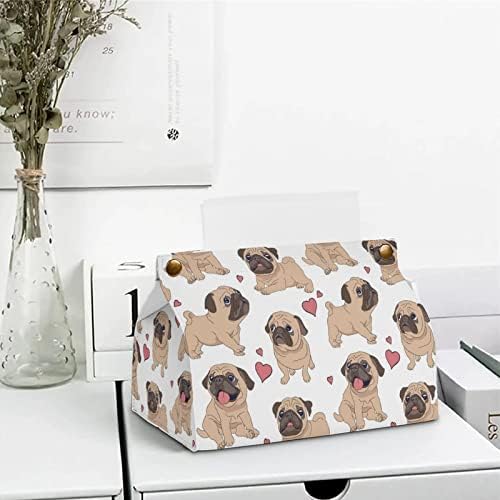 מכסה קופסת רקמות כלב מצוירת מכסה מחזיק מפית דקורטיבי מתקן נייר למכונית משרדית ביתית
