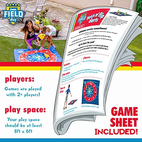 פרנקלין ספורט זורק חצים פליפ - משחק חצים מקורה וחיצוני לילדים - משחק זריקת חצר עם חצים מתנפחים