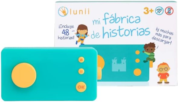Lunii - חבילת חוויה ספרדית: Mi Fábrica de Historias ו- Octave אוזניות - ילדים יוצרים סיפורי שמע משלהם!