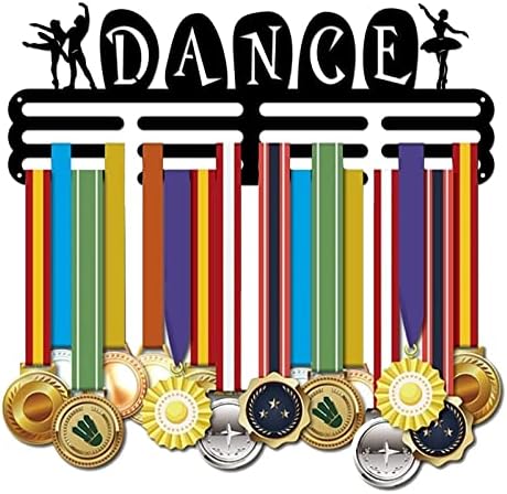 מדליית בלט סופר -בלט קולב ריקוד ריקוד ווים מחזיק מדליית ספורט מתאים ל 60+ מדליות שחור קיר ברזל