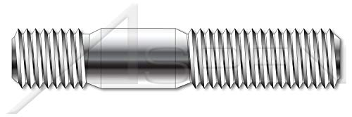 M10-1.5 x 25 ממ, DIN 938, מטרי, חתיכים, קצה בורג כפול, בקוטר 1.0 X, A4 נירוסטה