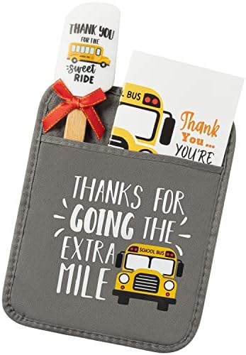 R סוס 3 יחידות בית ספר לאוטובוס מתנות להערכת סיר קבע מחזיק סיר עם כרטיס ברכה תודה מחזיק סיר מתנה עם מרית