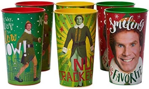 ציוד למסיבות חג המולד של ברכות אמריקאיות, באדי האלף 22 עוז. כוסות מסיבות פלסטיק לשימוש חוזר