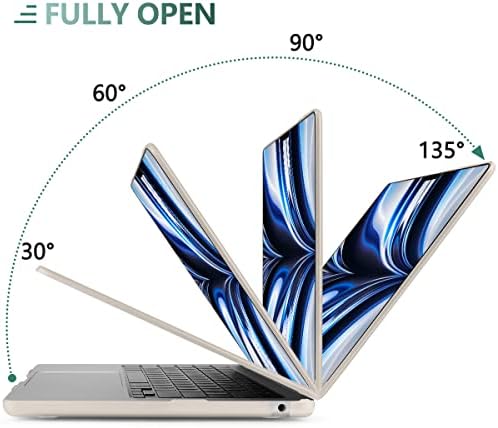 Twolskoo עבור MacBook Air 13.6 אינץ 'מארז 2022 2023 שחרור דגם A2681 M2 CHIP, כיסוי פגזים קשיח מט חלבית עם סרט משטח