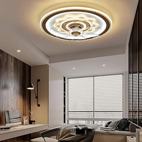 אורות מאוורר תקרה של אנקבוי שקטים עם שלט רחוק LED מעריץ עמום אפליקציה מאוורר תקרה עם תאורת מאוורר חדר שינה לסלון