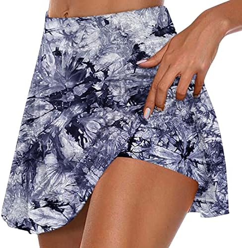 מכנסי פרחים פרחים של נשים עניבה נשים קיץ קיץ אימון זורם קל משקל טרקלין מפעיל מכנסי חצאיות טניס גולף