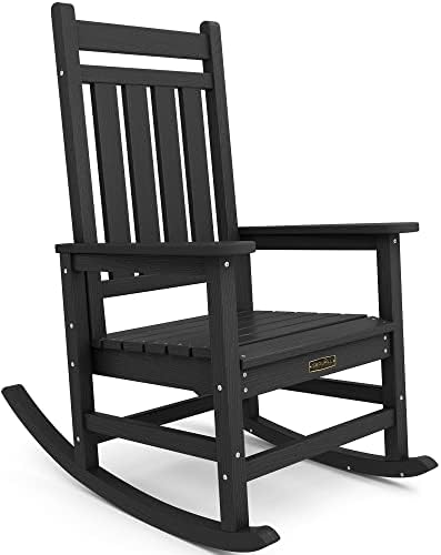 כיסא נדנדה גדול מדי, כיסא נדנדה חיצוני למבוגרים, כל נדנדה מרפסת עמידה בפני מזג אוויר לגן הדשא, שחור