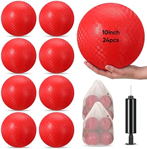 24 יחידות משחקים כדורי 10 סנטימטרים כדורי בעיטה דודג ' כדור מתנפח גומי קופצני כדורי עם 1 יחידות
