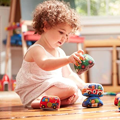 Melissa & Doug Take -Along Play Play Mat עם 9 כלי רכב רכים - עם תיק אחסון, מערכות משחק רכב צעצועים לתינוקות