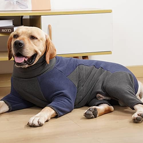 כלב אוחמופי Onsie, פיג'מה של כלבי פליס, חליפת גוף מלאה אטומה לרוח חורפ