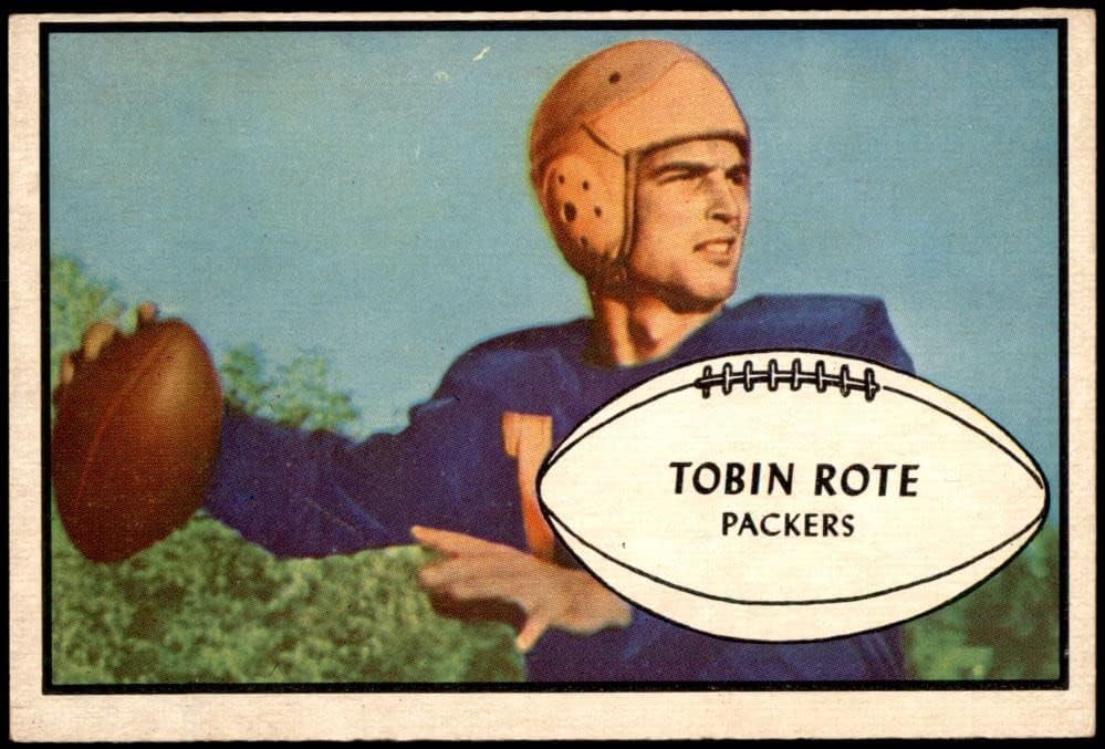 1953 Bowman 28 Tobin Rote Green Bay Packers Ex Packers Rice