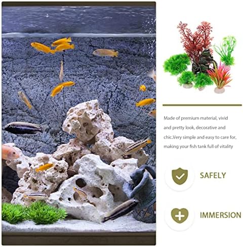 Ipetboom דגים מלאכותיים צמחים צמחי אקווריום קישוט שרף וקישוטי סלע מערות אקווריום צמחי פלסטיק מלאכותיים קישוט עיצוב