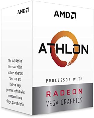 AMD Athlon 3000G 2 ליבות, מעבד שולחן עבודה ללא נעילה עם 4-Thread עם גרפיקה של Radeon