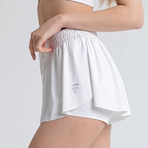 2 חבילות מכנסיים אתלטים זורמים לנשים בנות פרפרים אימון חצאיות קצרות חדר כושר חמוד בריצה אופנתית