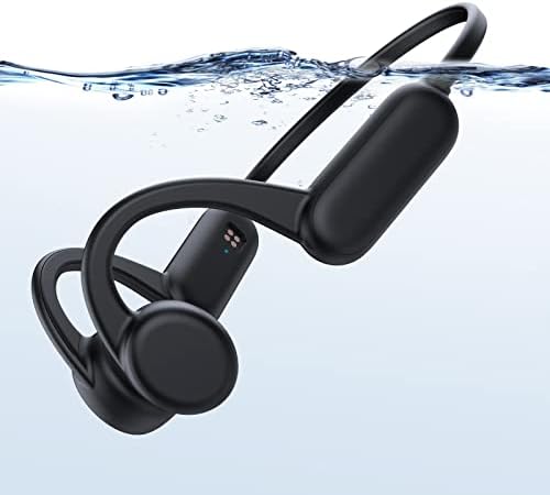 אוזניות הולכת עצם Pinetree עם מיקרופון מבטלות רעש, אוזניות Bluetooth אטומות למים IPX8, אוזניות