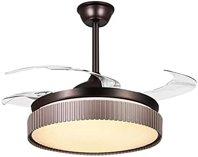 מחיר מפעל פשטות ABS להב בלתי נראה אור אור מודרני מנורת מאוורר תקרה אקריליקית LED TRICHROMATIS