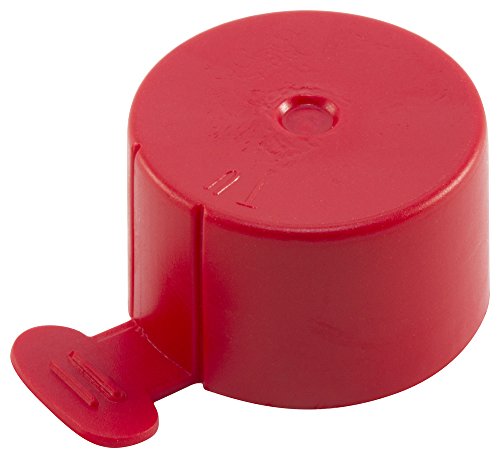 Caplugs פלסטיק מכסה כרטיסייה גמיש פלסטיק לגודל חוט כובע 3/8 TUV-3, PVC, לגודל חוט כובע 3/8, אדום