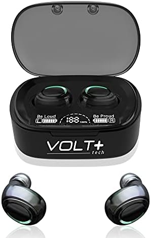 Volt Plus Tech Wireless V5.1 Pro אוזניות תואמות ל- DJI Spark Mavic IPX3 Bluetooth Touch אטום למים/אטום