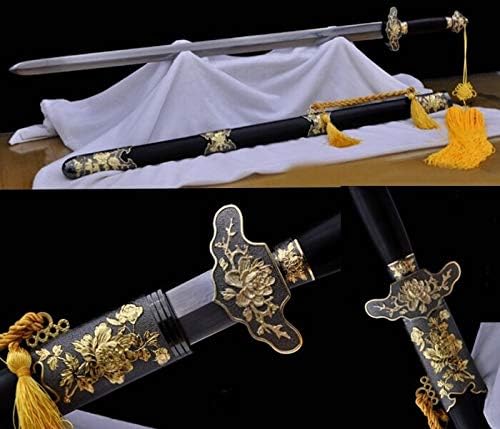 GLW קטאנה דפוס זיוף יד סגסוגת פלדה מתאימה חרב סינית אדמונית ג'יאן חריף להב