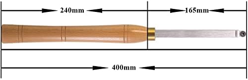 גימור עץ מחרטה קרביד הטה כפוף אזמל כלי עם 8.9 עגול קרביד הכנס, 16 אינץ אורך