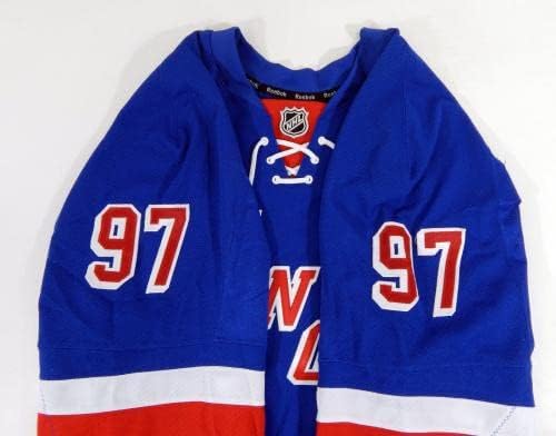 ניו יורק ריינג'רס טים Getser 97 משחק הונחה כחול ג'רזי DP08953 - משחק משומש גופיות NHL