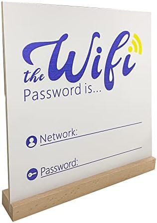 סימן סיסמא WiFi 8 x 8 שלט wifi מעץ לבית ועסקים