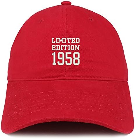 טרנדי הלבשה חנות מהדורה מוגבלת 1958 רקום מתנת יום הולדת מוברש כותנה כובע