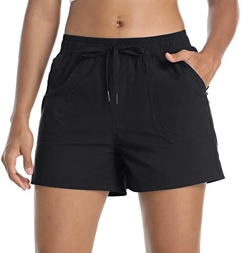מכנסי מטען טיולים לנשים Tacvasen מכנסיים קצרים עם כיסים מהירים מהירים משקל קל משקל חיצוני קיץ