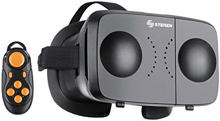 Steren Mov-055 VR Goggles VR אוזניות עם שלט רחוק של Bluetooth לטלפונים חכמים שחור עם כסף