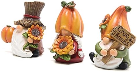 Hodao 3 PCS סתיו חג ההודיה דלעת קישוטי קישודים בעבודת יד Tomte Gnomes Elf לסתיו מתנה לעיצוב חג ההודיה - סתיו