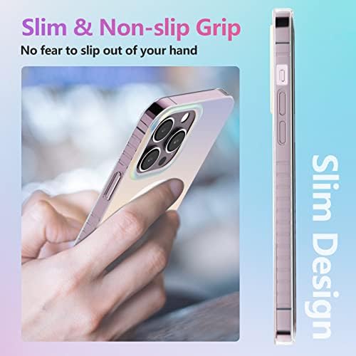 Dosanles חזק מגנטי חזק מט לאייפון 12 Pro Case & iPhone 12 Case, תואם שקוף לכיסוי מגן Slim Slim 6.7