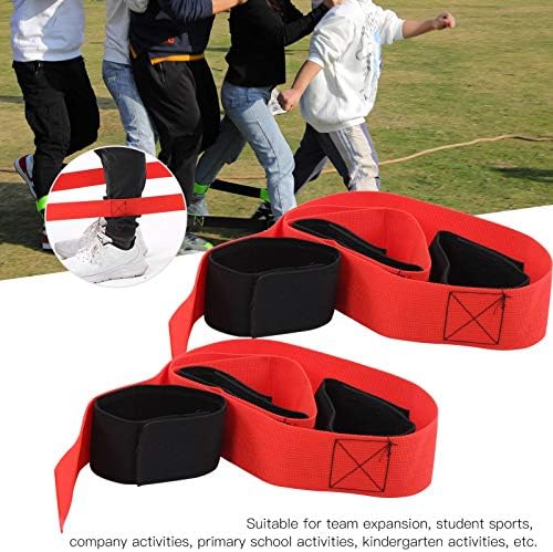 3 רגליים מירוץ להקות, ניילון חגורה 2 יחידות עניבת רגל מירוץ משחק, קומפקטי החברה פעילויות עבור תלמיד ספורט בית