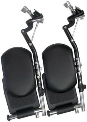 קרמן בריאות 802-די-אי אלומיניום קל משקל כיסא גלגלים עם להעיף בחזרה משענות עם הרמת משענות רגליים, שחור, 18 מושב