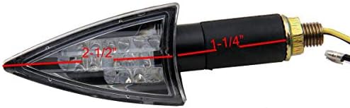 מוטורטוגו שחור ארוך גזע הפעל אותות הוביל אורות מצמוצים אינדיקטורים תואם עבור 2004 הונדה רבל 250 סמיקס250ג