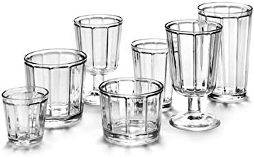 זכוכית מים משטחית של סרקס, כלי זכוכית, שקופים, גודל אחד