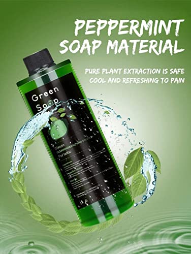 הדרקון אמנות 16.9 עוז ירוק סבון הכנה לשטוף עם 8 עוז לסחוט בקבוק עבור קעקועים ופירסינג